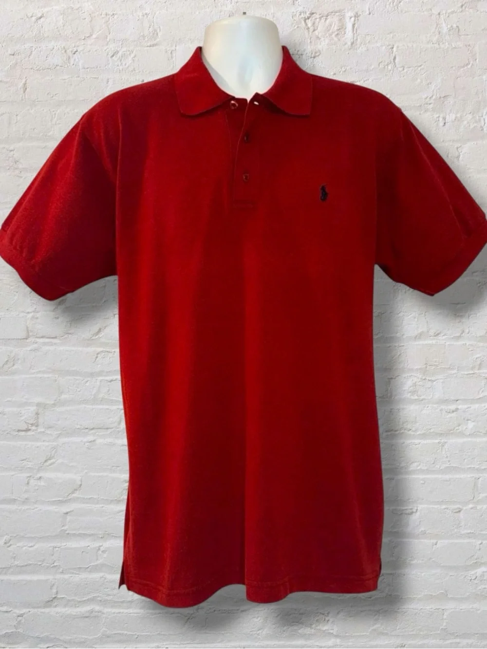 Polo Ralph Lauren Vintage Red Pique Polo Shirt Men’s XL Classic Fit Made in USA